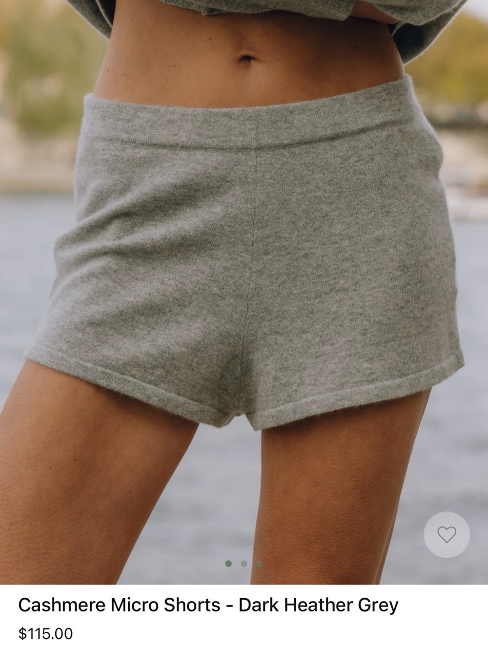 DAILY DRILLS Cashmere Micro Shorts XS/S NWT